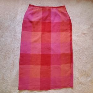 Talbots Ladies Linen Fully Lined Pencil Skirt Petite Size 10